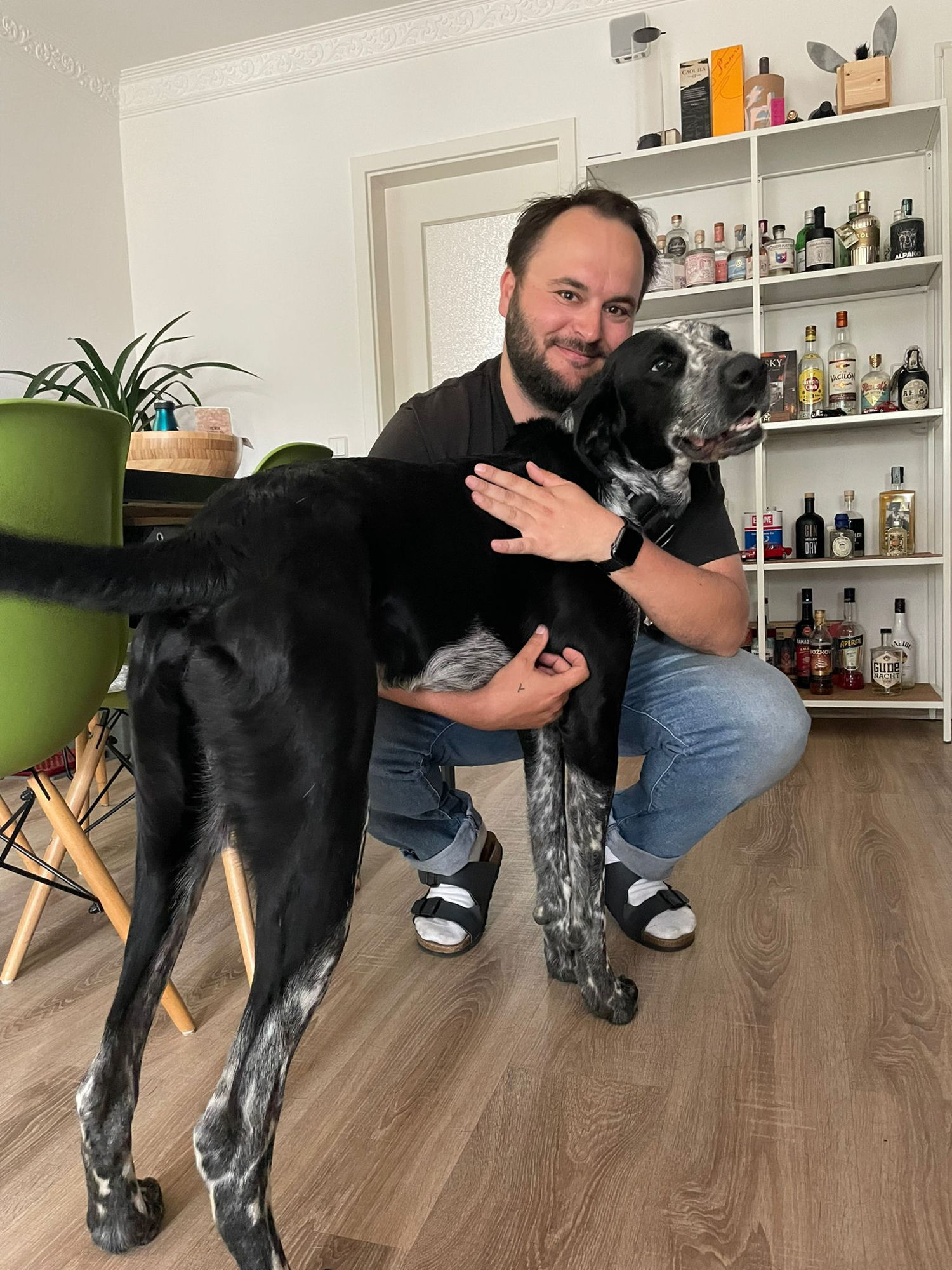 Julius mit Hund Wigbert